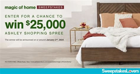 furniture sweepstakes|Magic of Home Sweepstakes Terms .